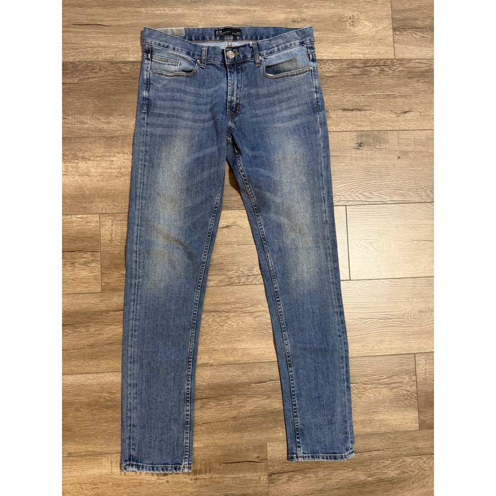 ZARA Man Denim Wear Blue Wash Slim Fit Jeans Mens Size 32